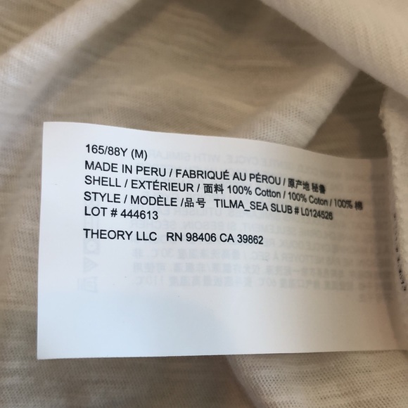 NWT Theory Tilma Sea Slub tee - Picture 6 of 6